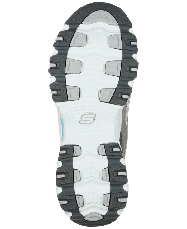 Skechers Women's D&Lites - New Journey Sneakers - Gray/Light Pink, 7.0