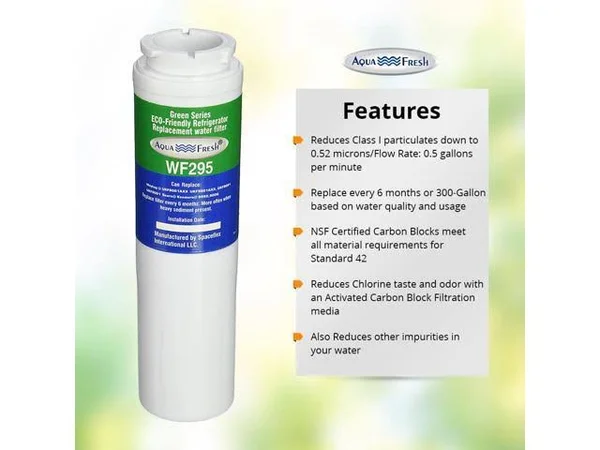 Replacement Water Filter for Whirlpool 4396395T Refrigerator Water Filter by Aqua Fresh (6 Pack)