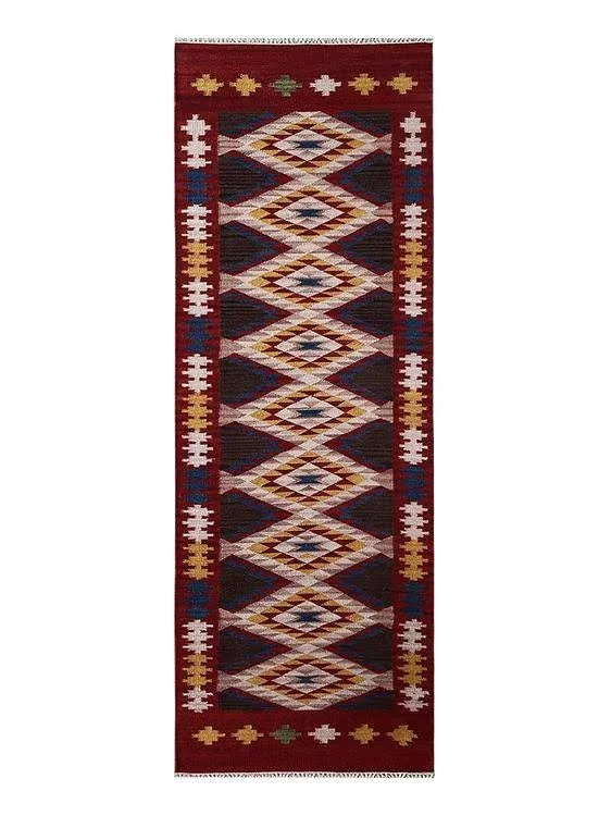 Rugsotic Carpets Hand Woven Flat Weave Kilim Woolen 5&x8& Area Rug Contemporary Multi D00138