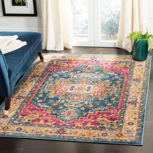 Safavieh Madison MAD202M Blue/Multi 10& x 14& Area Rug
