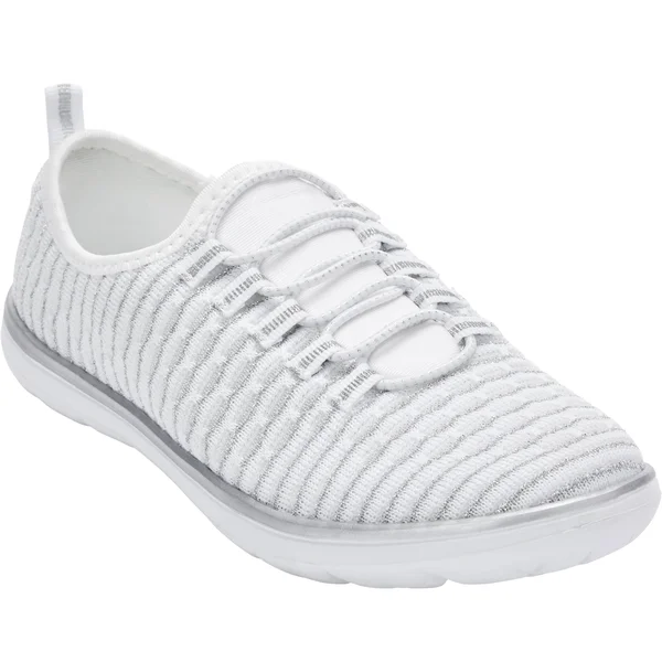 Extra Wide Width Women's The Ariya Sneaker by Comfortview in White (Size 9 WW)