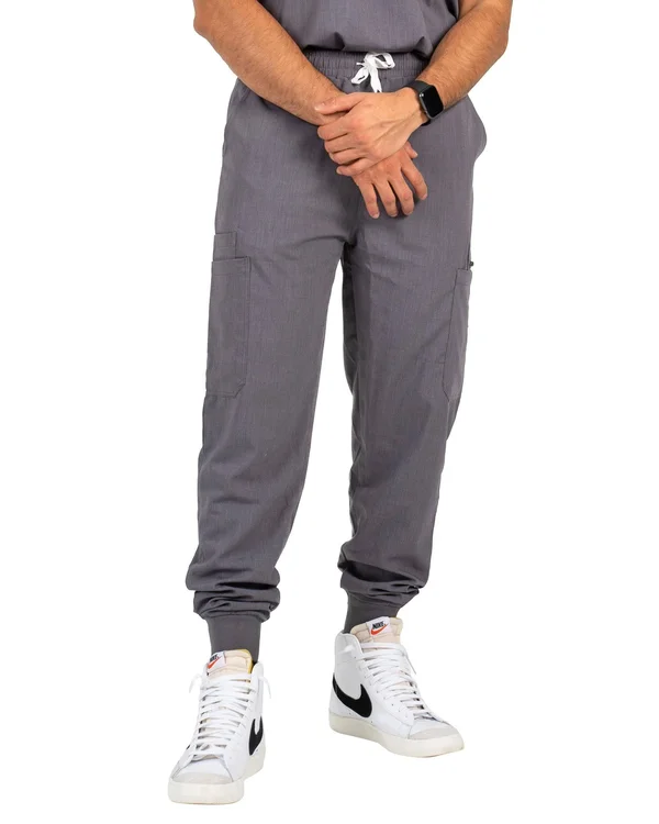 Men's Bambi Gray Jogger Scrub Pants Xs
