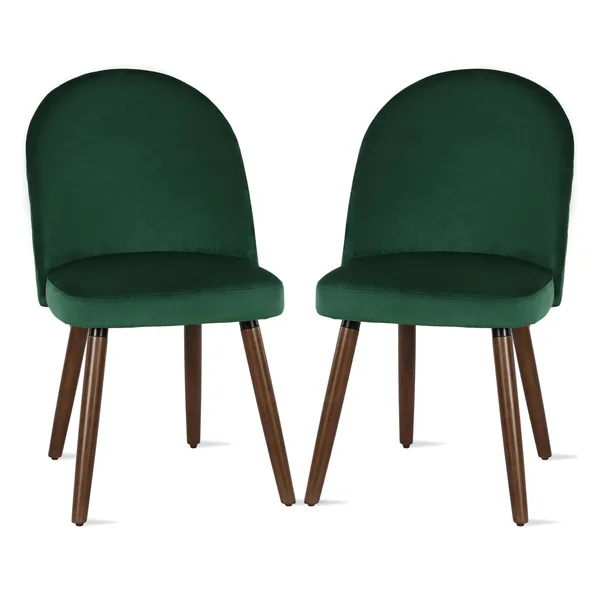 Novogratz Burma Upholstered Dining Chair, 2-Pack - Green
