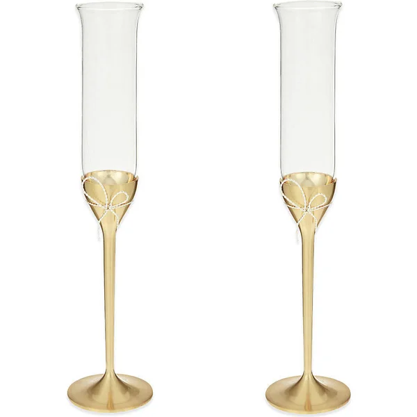 Vera Wang Love Knots Gold Toasting Flute (Pair)