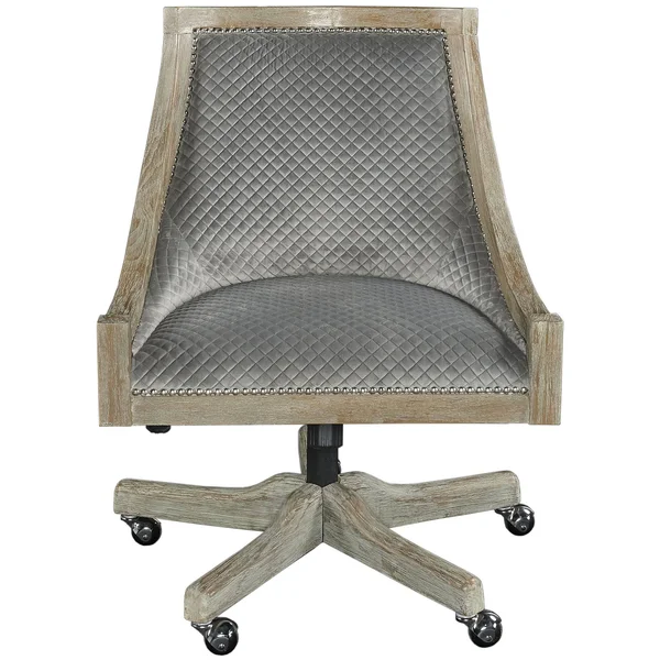 Linon Mimi Quilted Office Chair - Gray