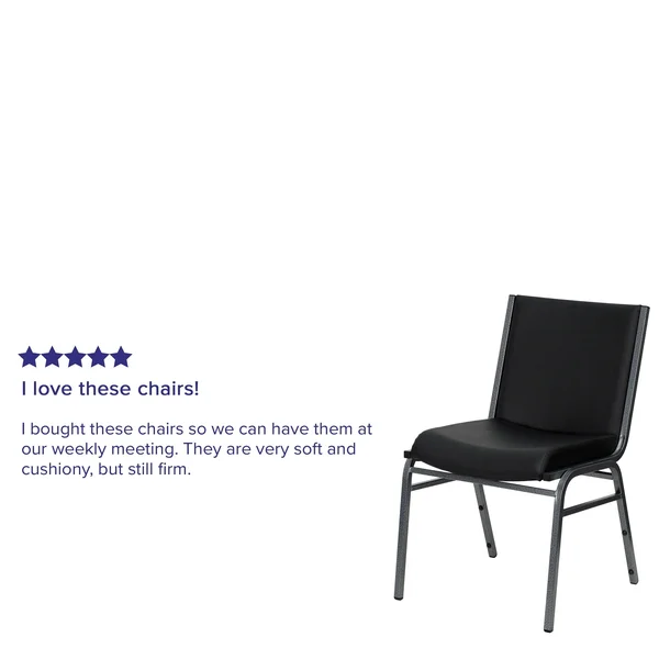 Lancaster Home Hercules Series Black Metal Stack Chair - Size: Beige