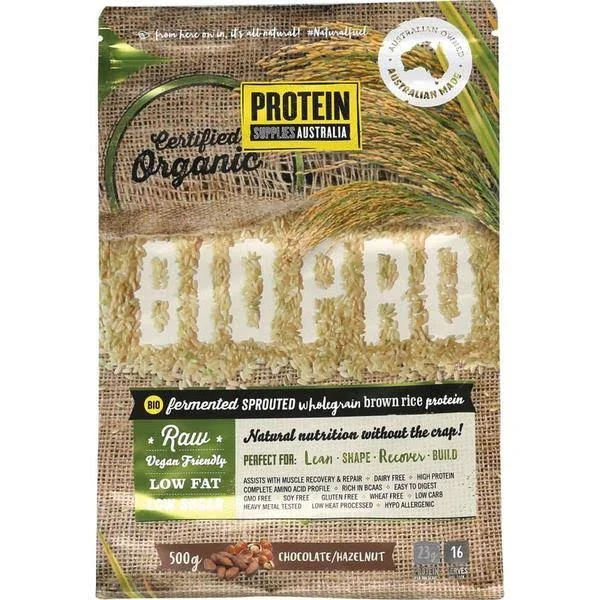 Protein Supplies Australia Biopro (Sprouted Brown Rice) Chocolate & Hazelnut 1kg