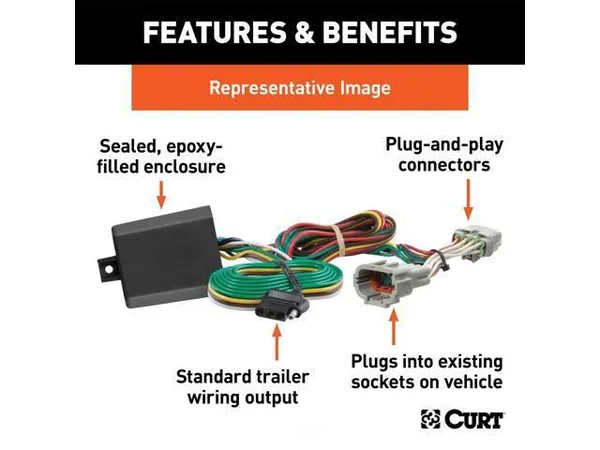 Curt 56328 Custom WIRING Harness