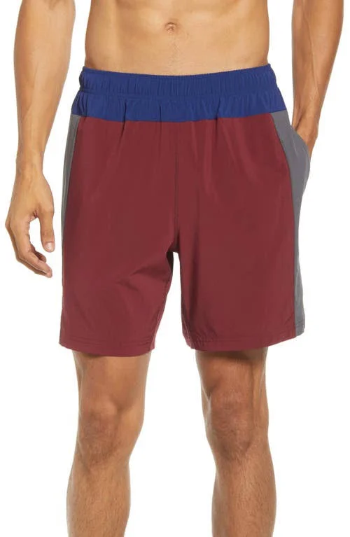 Fourlaps Bolt 7 inch Shorts - Size XX-Large in Burgundy/Charcoal at Nordstrom
