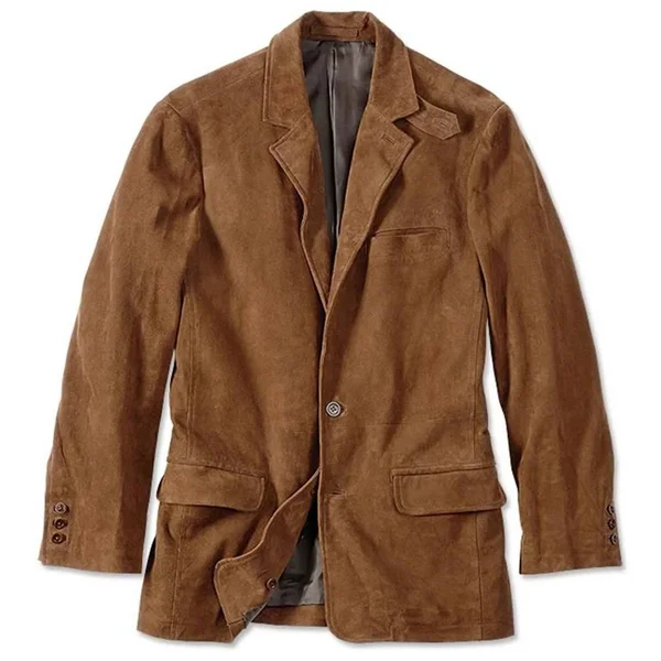 Men's Presidential Suede Blazer - Brown, Size 46, Orvis