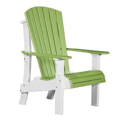 Zussen Royal Plastic Adirondack Chair Ebern Designs Color: Lime Green/White