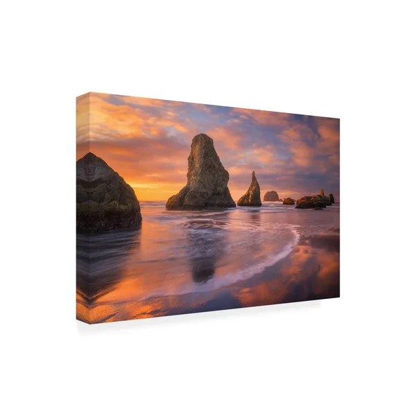 Trademark Art Bandons New Year Eve Light Show' Canvas Art