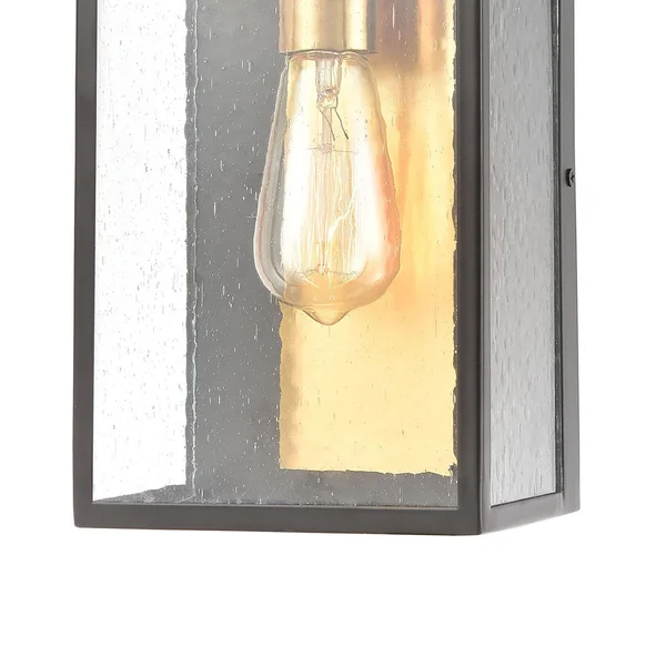 Elk Lighting 46681/1 Knowlton 1-Light Sconce in Matte Black with Seedy