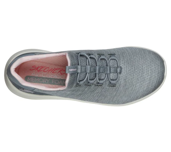 Skechers Women's Ultra Flex 2.0 Delightful Spot Sneaker, Gray/Pink