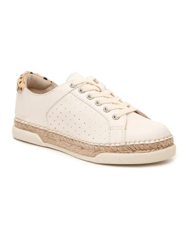 Dolce Vita Morris Espadrille Sneaker -White/Tan/Black Cheetah Print - Women's - White/Tan/Black Cheetah Print
