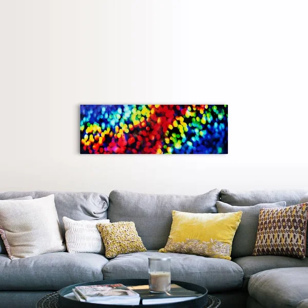 Close-up of Abstract Colorful Lights - Large Solid-Faced Canvas Wall Art Print, Great Big Canvas