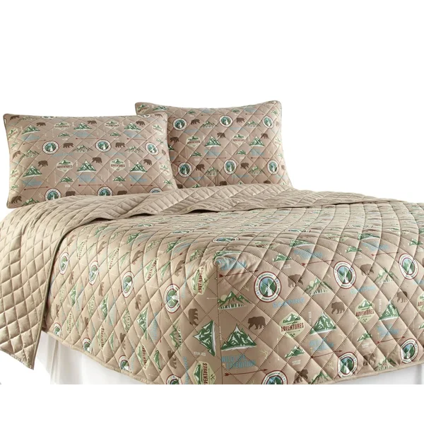 Micro Flannel RV Bedspread, Short Queen - Camping