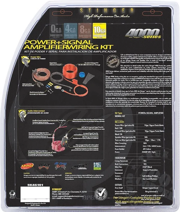 Stinger SK46101 10 Gauge 4000 Series Power & Signal Wiring Kit