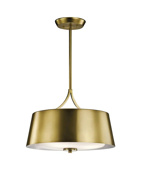 Kichler Maclain Pendant/Semi Flush Natural Brass 3 Light 43744NBR