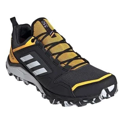 Adidas Terrex Agravic TR GORE-TEX Trail Running Shoes - Men - Grey Six, Cloud White, Solar Gold - 11