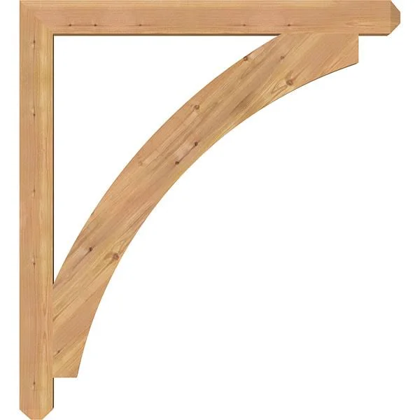 Ekena Millwork 3 1/2x22W x 40x22D x 44x22H Thorton Craftsman Smooth BRACKET, Western Red Cedar