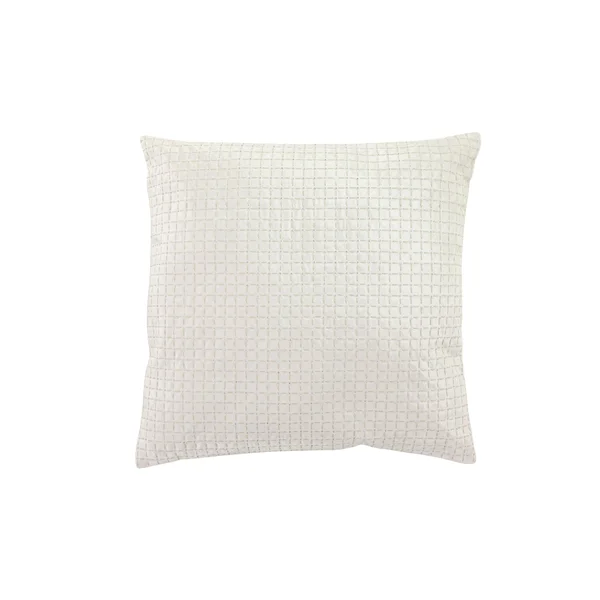 Chelsea Grove 13x22 x 21x22 Crisscross Pattern Cream Velvet Lumbar Pillow
