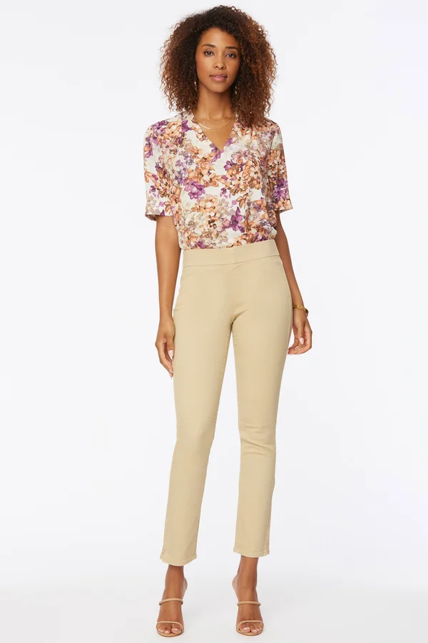 Nydj Women's Skinny Ankle Pull-On Jeans in Petite in Marisol Warm Sand, Size: 10p