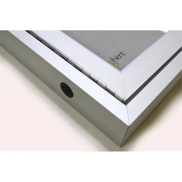 36x22x24x22 1-Door Satin Aluminum Frame Enclosed Vinyl Bulletin Board - Ocean