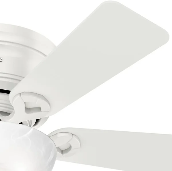 Hunter 52138 42 in. Haskell Fresh White Ceiling Fan with Light