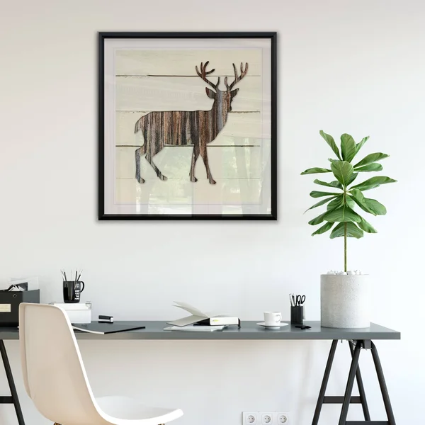 Woodland Deer -Framed Giclee Print - 24x24
