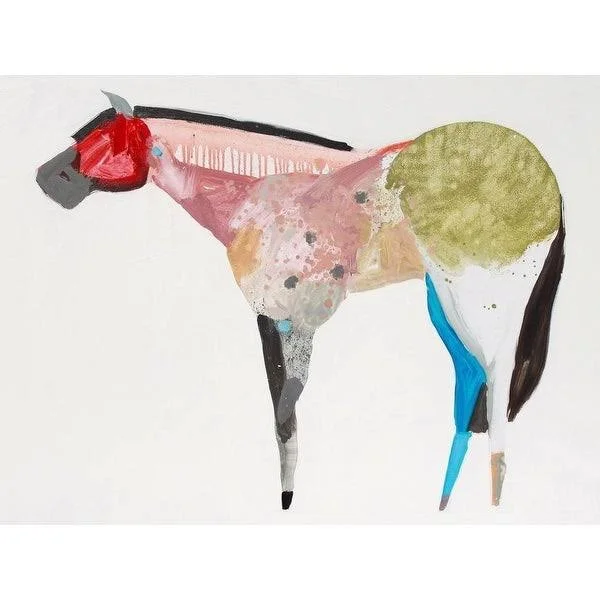 Easy Art Prints Anthony Grant&s &Horse NO. 67& Premium Canvas Art - 18 x 24 - Brazilian Barnwood Frame