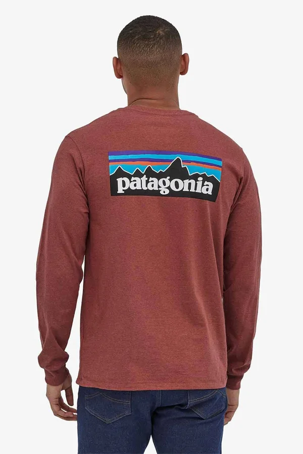 Patagonia Men's Long Sleeve P-6 Logo Responsibili-Tee
