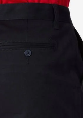 Nautica Men's Big & Tall Anchor Flat Front Twill Pants - True Black
