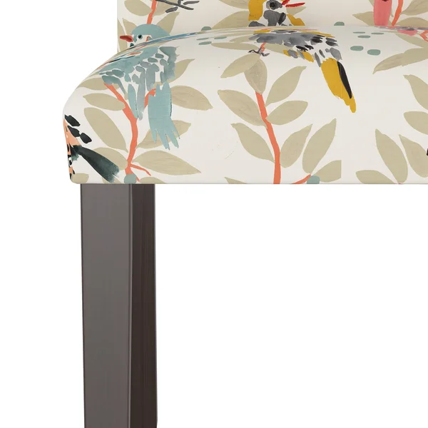 Andres Cotton Parsons Chair Mistana Upholstery: Gray/Red Floral