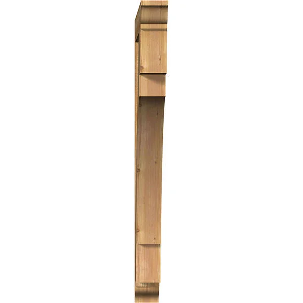 Ekena Millwork 4x22W x 36x22D x 48x22H Merced Traditional Rough Sawn BRACKET - Western Red Cedar
