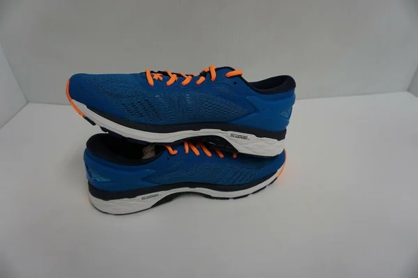 Asics Uomo Gel Kayano 24 Corsa Scarpe Directoire Blu Hot Arancione Misura 9.5 US