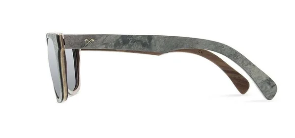Shwood Canby Stone Sunglasses - White Slate, Grey Polarized