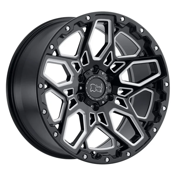 Black Rhino Shrapnel, 17x9.5 Wheel with 5x5 Bolt Pattern - Gloss Black
