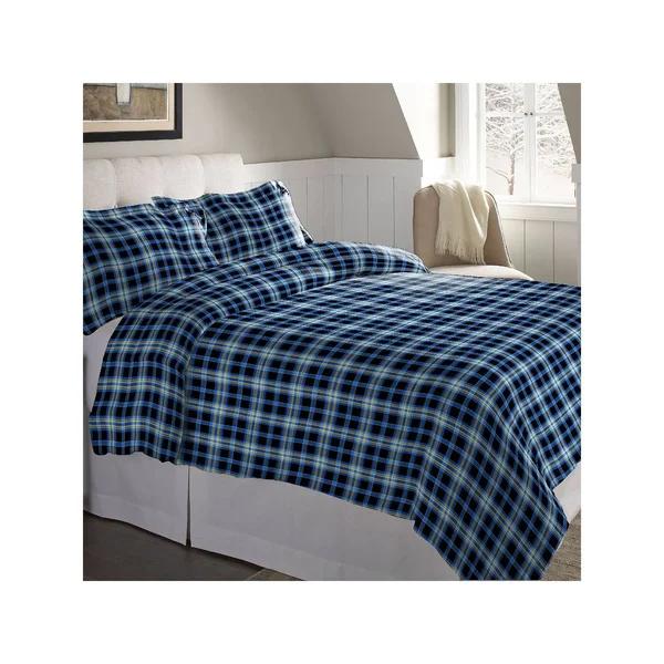 Pointehaven Flannel Oversized Duvet Set - Full/Queen, Ashby Plaid
