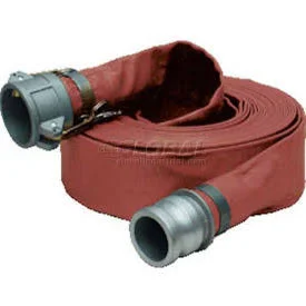 GoVets, Apache Hose & Belting Co Inc 4x22 x 50& Medium Duty PVC Discharge Hose Coupled w/ C x E Aluminum Cam & Groove F