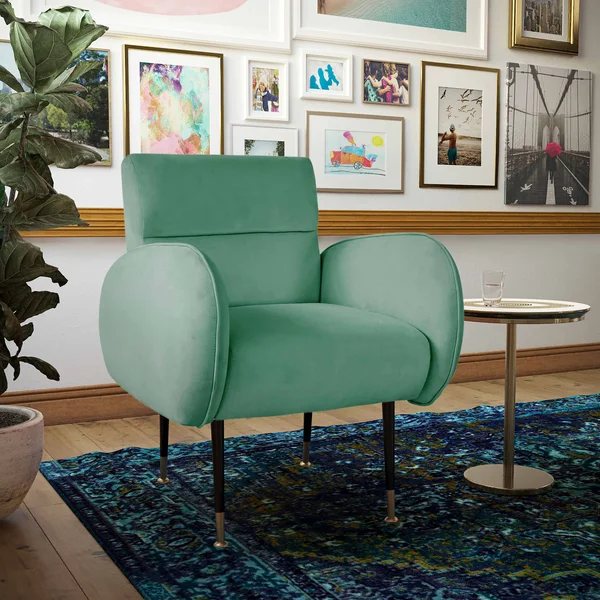 TOV Furniture Babe Mint Green Velvet Chair