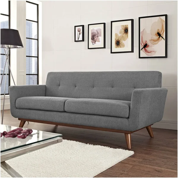 Modway Engage Expectation Gray Upholstered Loveseat