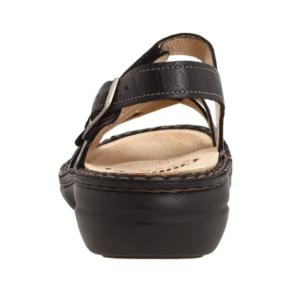 Finn Comfort Women's Gomera Black/Plisseelight 43