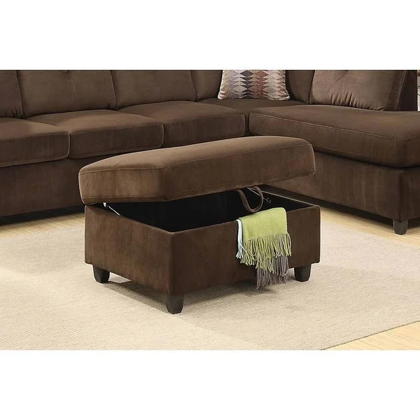 Red Barrel Studio Tavish Ottoman; Chocolate