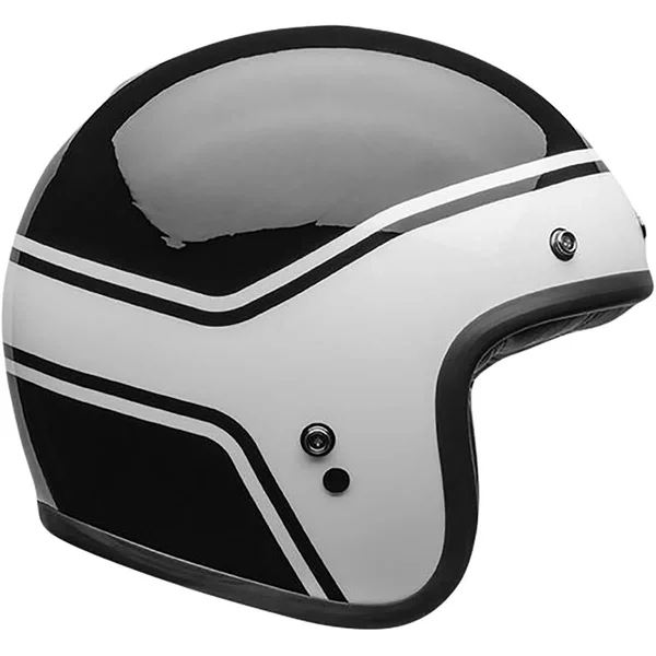 Bell Custom 500 Helmet (Streak Gloss Black/White - Small)