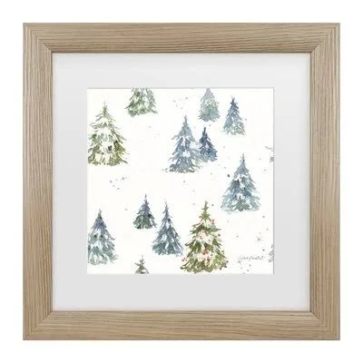 Welcoming Santa 12 by Lisa Audit - Picture Frame Painting Print on Plastic Ebern Designs Frame Color: Brown Framed, Size: 19.5x2