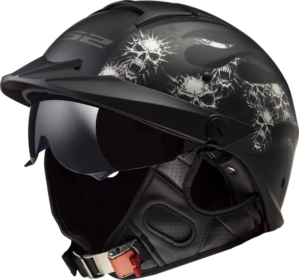 LS2 Rebellion Bones Helmet X-Large Matte Black