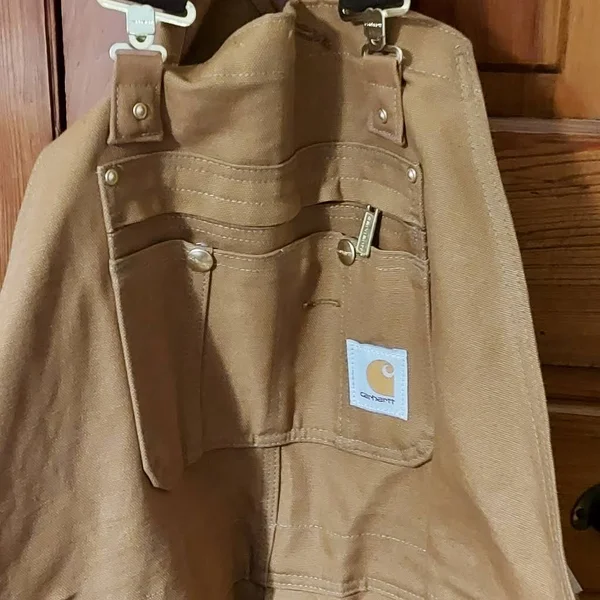 Carhartt Duck Zip to Thigh Quilt Lined Bib Overall - Factory 2nds