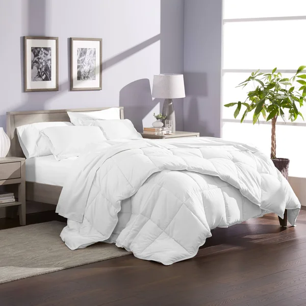 Bare Home Hypoallergenic All-Season Down Alternative Comforter Set - Oversized Queen - White
