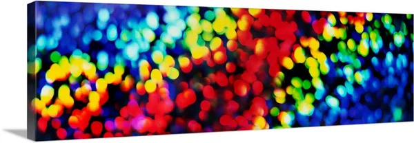Close-up of Abstract Colorful Lights - Large Solid-Faced Canvas Wall Art Print, Great Big Canvas